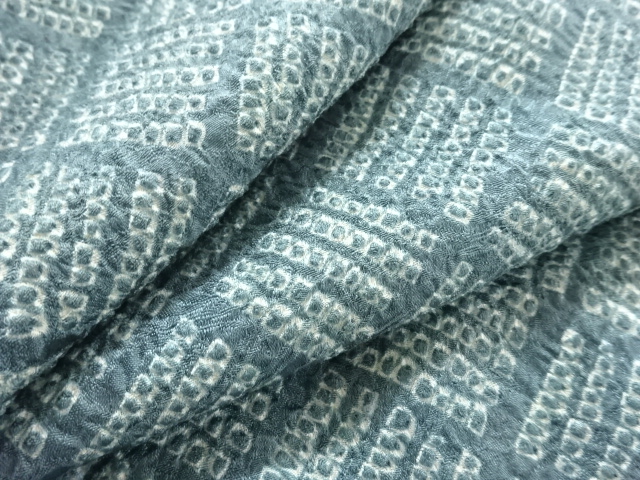 アンティーク 本総絞り 抽象模様道中着